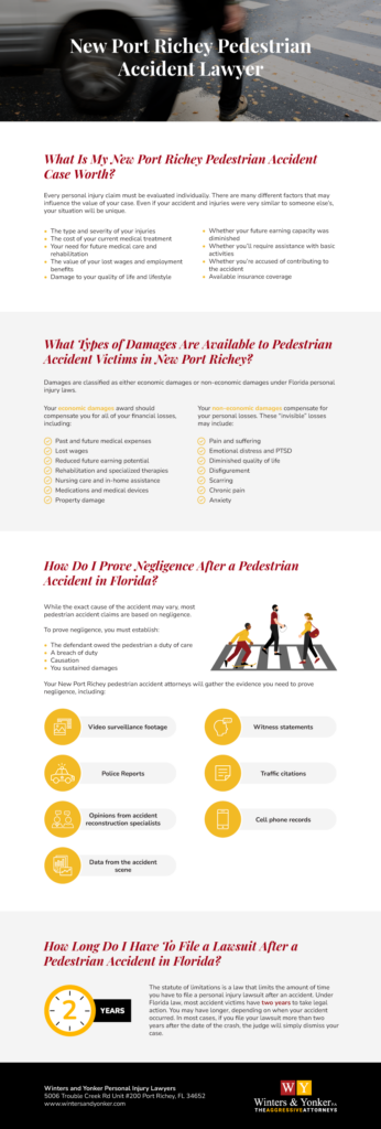 New Port Richey Pedestrian Accident Infographic