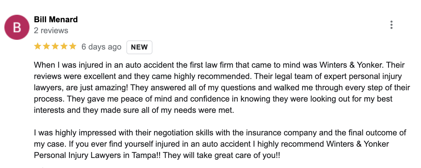 What Our Tampa Palms Clients Are Saying About Us